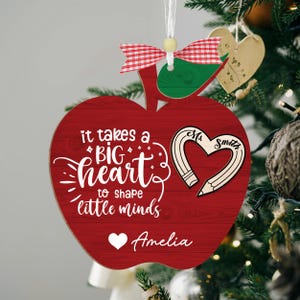 Personalized Teacher Christmas Ornament with Student Names, Custom Thank You Gift for Kindergarten Teacher, Teacher Class Shaker Ornament