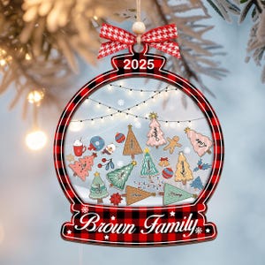 Personalized Family Christmas Tree Ornament, Family Tree Shaker Ornament, Family Shake Ornament, Family Christmas Gift, Family Keepsake