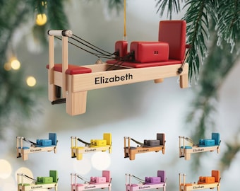 Personalized Pilates Equipment Ornament, Reformer Christmas Tree Decoration, Gift for Pilates Lovers, Fitness Instructors & Studio Decor