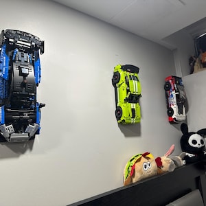 Lego Technic Car Wall Mount | Floating Display Shelf for Technic Builds | Vehicle Model Display Bracket