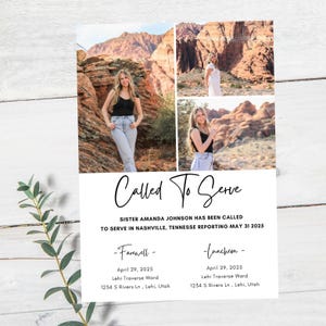 EDITIERBARE LDS Missionary Ankündigung zum Ausdrucken | LDS Missionar | lds Mission Abschied | Bruder und Schwester-Ankündigungseinladung