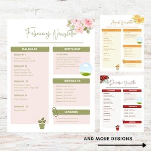Editable LDS Relief Society Newsletter Template: Colorful Design (Canva, Digital Download)
