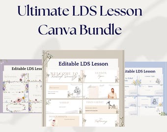 Plantillas de Canva para lecciones SUD: Sociedad de Socorro y Mujeres Jóvenes (Descarga digital)