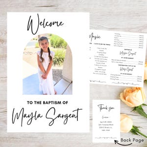 EDITABLE LDS Baptism Program Template | Neutral Baptism Program | Girl Boy Baptism Program |  Printable Baptism Program | Minimalist Program