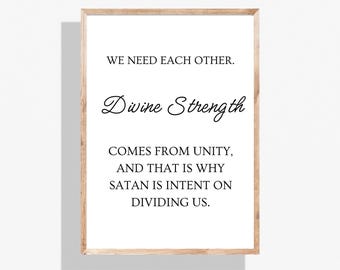 General Conference 2025: Divine Strength Quote | LDS Christian Wall Art Lesson Template