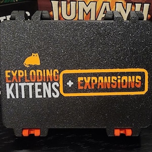 Caja de mazo Exploding Kittens para juego base y expansión / Estuche de cartas impreso en 3D para juego base