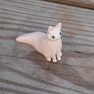 Pink slug sphynx cat figurine - custom hand-painted