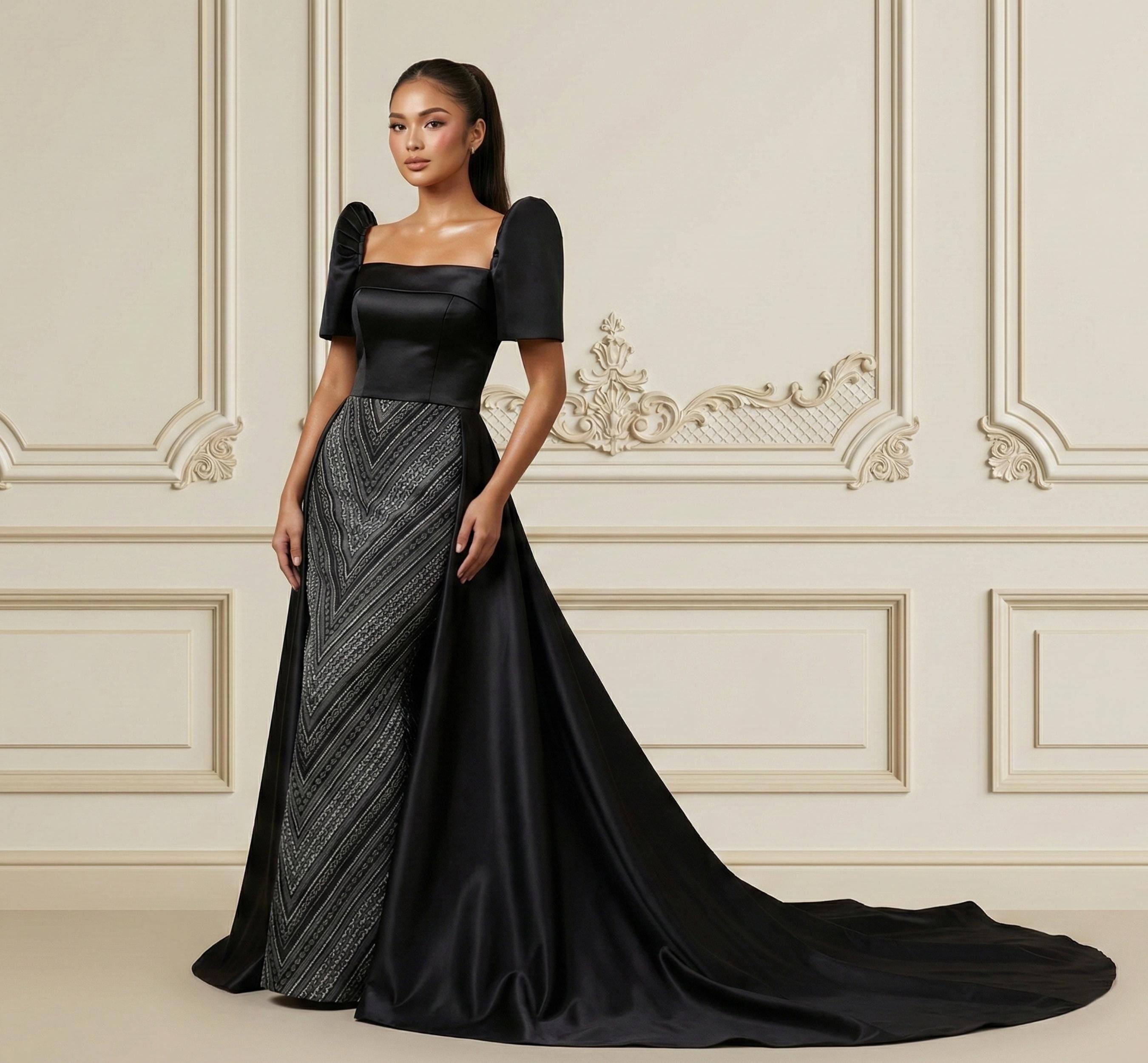 Elegant Ethnic Filipiniana Gown Elegant Ethnic Filipiniana Gown