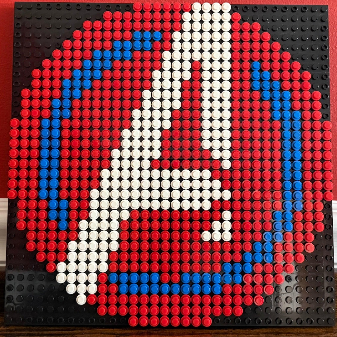 Avengers Logo Pixel Art | 32x32 Lego-compatible Mosaic | Superhero Wall ...