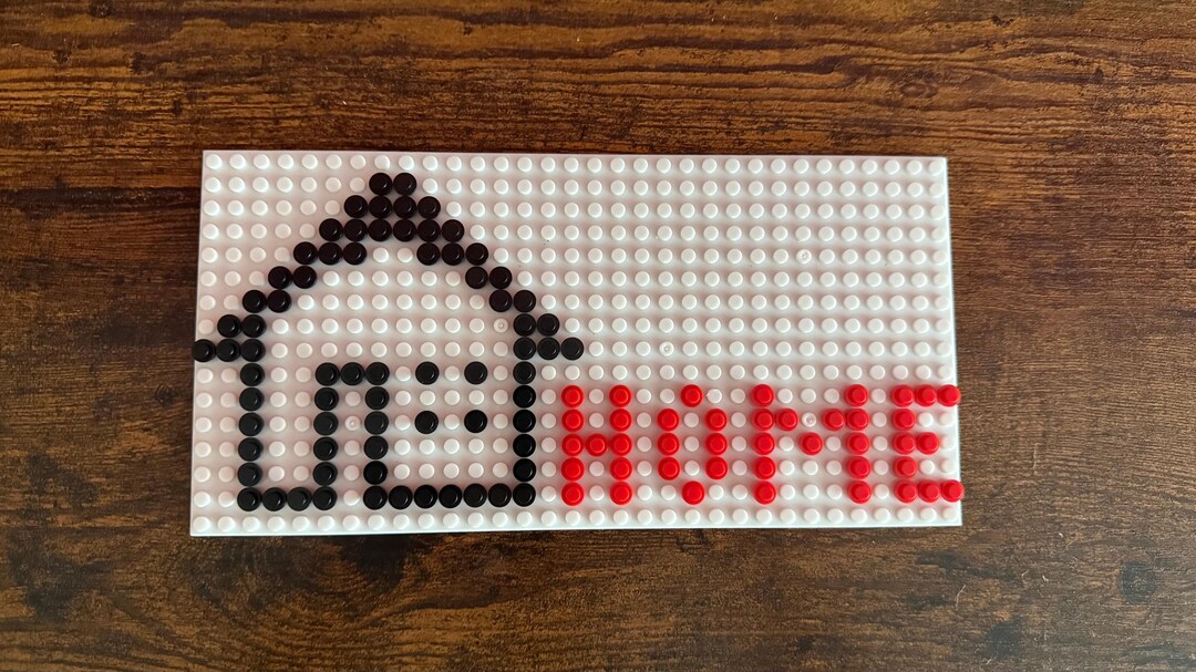 32x16 Sign Home Pixel Art Sign | 32x16 Lego-compatible Brick Mosaic | House Icon ...