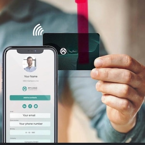Tarjeta de visita NFC personalizada, tarjeta de visita inteligente personalizada, tarjeta de visita con código QR, tarjeta de visita inteligente NFC, tarjeta sin contacto