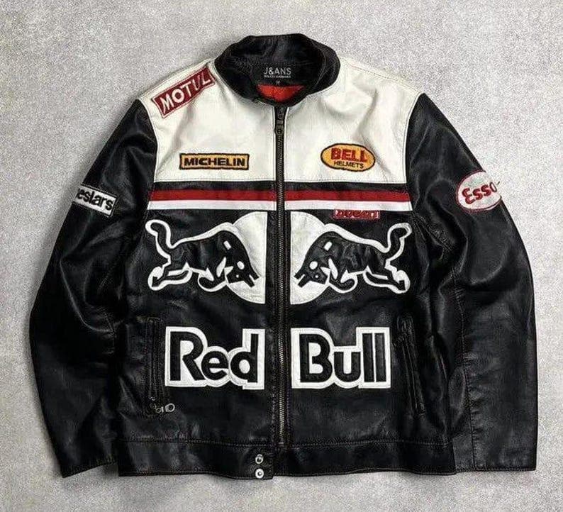 新品　Oracle Red Bull Racing レザージャケット Red bull leather racing jacket - Etsy 日本