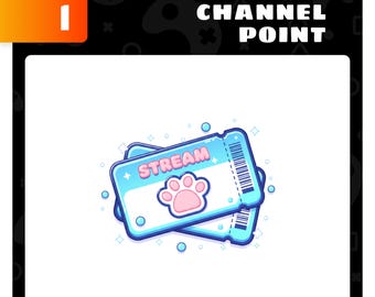 Cat Paw Twitch Channel Points Ticket Digital Download