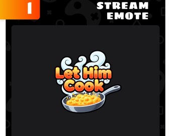 Emote de transmisión "Déjalo cocinar", emoticonos de Twitch/Discord (descarga digital)