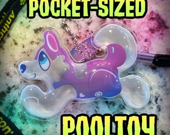 PVC-harige pooltoy-sleutelhanger