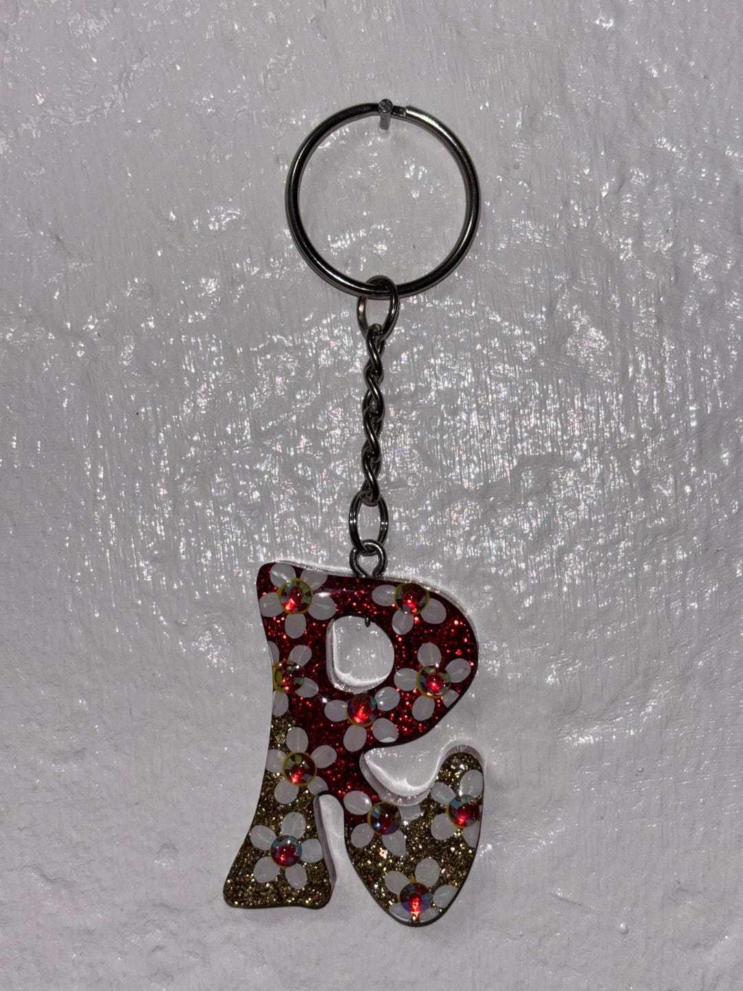 Letter R Keychain Hand-painted - Etsy