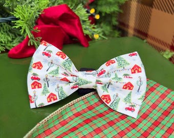 Christmas Dog Bow Tie – Holiday Pet Accessory, Pet Lovers Gifts, Christmas Tree Bow Tie