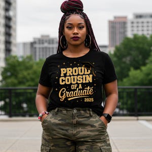 Proud Cousin of 2025 Graduate PNG| Graduation Sublimation Design | Class of 2025 Shirt | Graduation Gift Cousin Gift| Digital Download