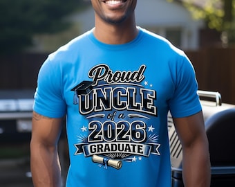 Stolzer Onkel eines 2026 Graduate PNG | Graduierung Shirt Design | Klasse von 2026 Familien-Shirt | Senior Bundle Sublimation