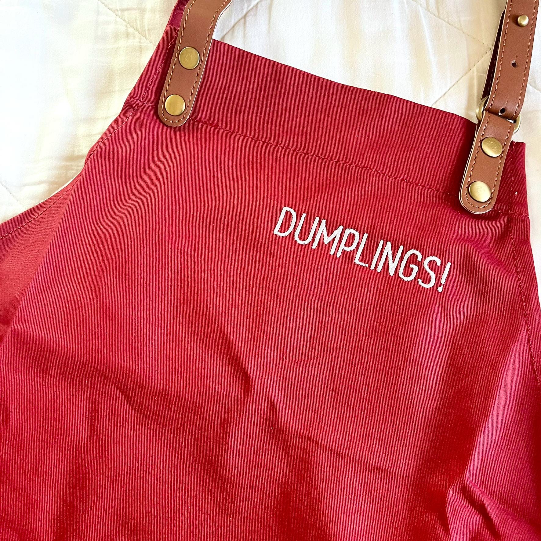 Custom Denim Chambray Checkered Apron for Men and Women, Embroidered Adult Apron Pocket, Cooking Monogram, Personalized, Holiday Commercial