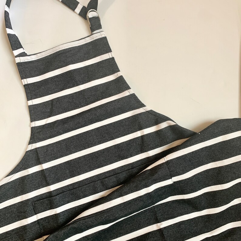 Striped Custom Apron for Men and Women Solid Color Etsy