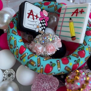 school silicone focal beads, flower rhinestone beads, sugarbeads, spacers etc