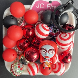 Cartoon Silicone Bead Kit: 15MM Printed Beads, DIY Jewelry Making