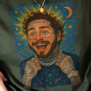 2 Post Malone-png's | Transparante achtergrond van hoge kwaliteit | Rapper clipart voor sublimatie, stickers, shirts, digitale kunst, instant download