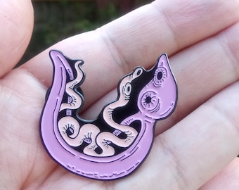 BLOOD FLUKE COUPLE glow in the dark parasite pin