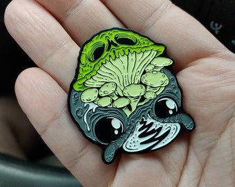 Madballs-inspired Parasitology enamel pin: Un-Fun-Gal the Cordyceps Fungus!
