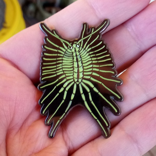 HOUSE CENTIPEDE Glow in the Dark Enamel Pin