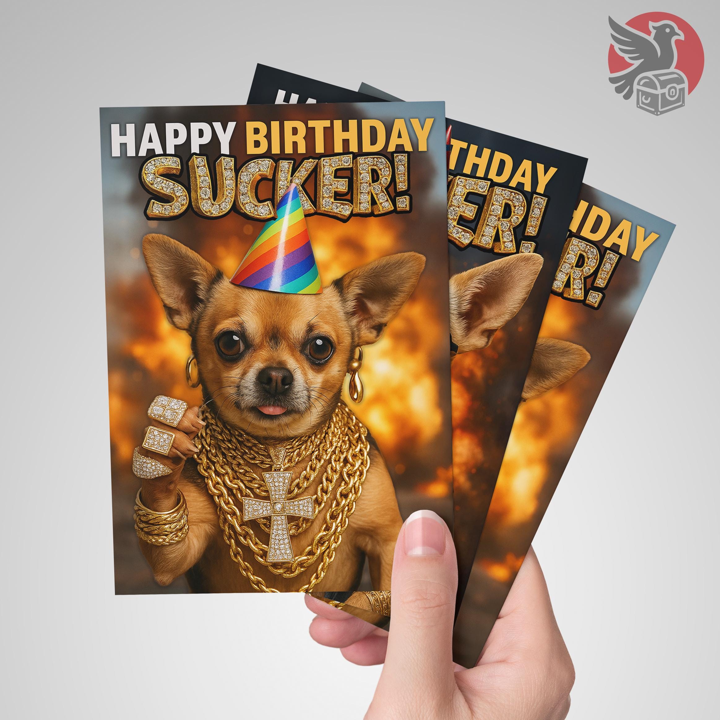 Biglietto Di Compleanno Con Chihuahua, Cane Carino, 147x147 Mm, Qualità Premium Con Busta, Prodotto UK