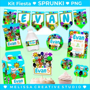 SPRUNKI Party Kit, Roblox Game, SPRUNKI Template, Incredibox, Sprunki Party Decorations