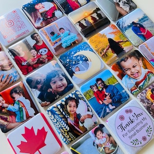 Custom Photo Fridge Magnets – Personalized Picture Magnets for Kitchen, Unique Gifts, Save the Date & Home Décor