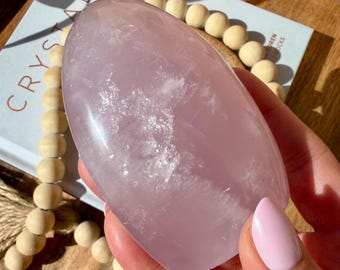 Gemmy Star Rose Quartz Freeform | Madagascar | Asterism Crystal |