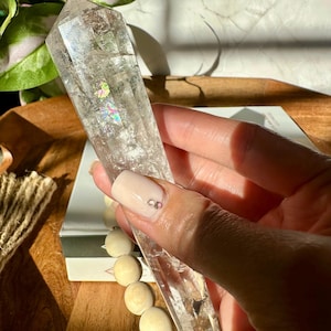 Beautiful Clear Quartz Vogel on Custom Removable Stand – From Brazil