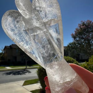 Guardian Angel Clear Quartz Angel | Hand Carved | From Brazil
