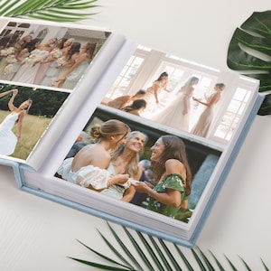 Handgemachtes Hochzeitsfotoalbum | Leinen-, Stoff- oder Wollbezug, personalisiertes Erinnerungsbuch