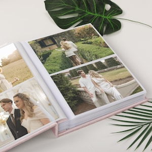 Personalisiertes Leinen Fotoalbum | Handgemachtes Hochzeits-Erinnerungsbuch (400 Fotos, je 5 x 7 Zoll)