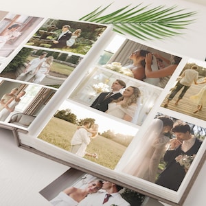 Personalized Coarse Wool Wedding Photo Album – Slip-In Insert Style