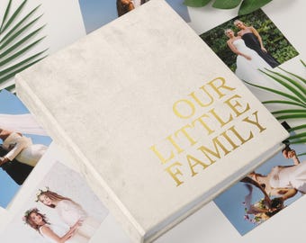 Personalized Wedding Photo Album – Custom Linen Gift Album, Anniversary Scrapbook, Keepsake Memory Book