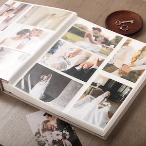 Handgefertigtes Einsteckfotoalbum: Personalisiertes Erinnerungsbuch aus Leinen