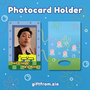Spongebob K-Pop Acryl Fotokartenhalter, Süß & Ästhetischer PC Halter, Kpop Acryl Schlüsselbund, Acryl Kartenhalter