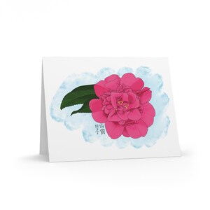 Flower Greeting Cards- Camellia (8, 16, and 24 pcs)