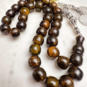 German Faturan 33 Beads Bakelite Rosary, Ottoman Tesbih, Muslim Rosary, Misbaha, Tesbih,Collectible Beads, Islamic prayer beads,سبحة فاتوران
