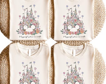 Happiest Place on Earth Shirt, Magic Kingdom Shirt, Disney Castle Floral Shirt, Magical World Shirt, Magical Kingdom, Disney World Shirt