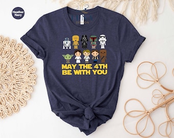 May The 4th Be With You Shirt,  Star Wars Day Tee, Star Wars Characters Shirt, Star Wars Family Holiday Vacation Shirt,Galaxy Edge 2024 Trip