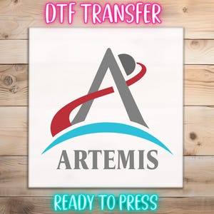 Artemis Logo DTF, Space Exploration, Ready To Press, USA Space Program, Return To The Moon