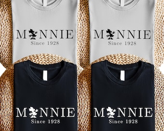 Minnie Since 1928 Shirt Vintage Disney Tee Classic Minnie Mouse T-Shirt Cute Retro Disney Gift for Women & Minnie Fans