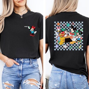 Camiseta de regreso a clases de Mickey y Minnie de Disney, camiseta personalizada de regreso a clases de Disney, camiseta del primer día de clases, camiseta escolar de Disneyland